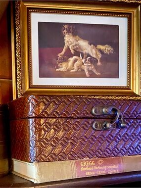 Spaniel Puppies at Play Framed Dog Art English Country Decor